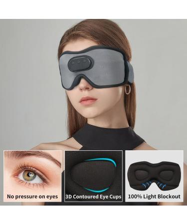 Joythink Wireless Sleeping Headphones & Sleep Mask Comfortable 3D Light Blocking Eye Mask for Men & Women No Pressure on Eyelids Soft Grey - Buy Online on GoSupps.com
