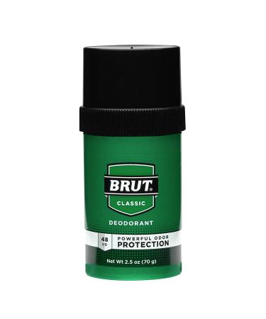 Brut Round Solid Deodorant For Men 2.5 oz (Pack of 3) 2.5 Ounce (Pack of 3)