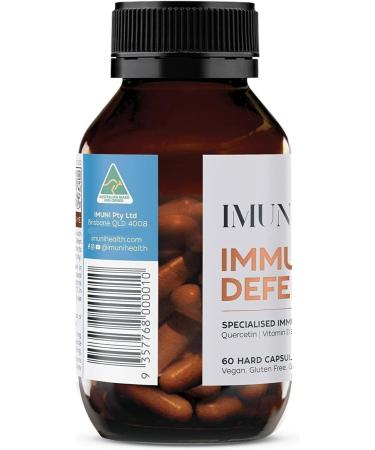 IMUNI Defense Support for Construction & Physical Labor Daily Upper Respiratory & Wellness Formula with Quercetin Vitamin C D and Zinc 60 Capsules - Buy Online on GoSupps.com