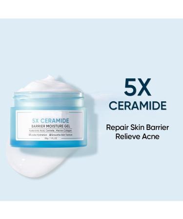 Barrier Repair Cream | Anti-Aging Moisturizer with Hyaluronic Acid & 5x Ceramides | Oil-Free Hydrating Gel for Redness & Acne Relief - Buy Online on GoSupps.com