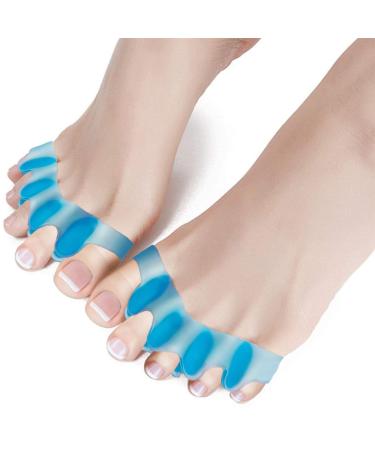 Toe Spacers Toe Separators for Overlapping Toes Women Bunion Correctors Gel Foot Alignment Toe Stretchers Straighteners Blue