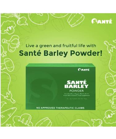 Sante Pure Barley New Zealand Blend Powder - 1 Box, 30 Sachets | Organic Superfood Supplement - Buy Online on GoSupps.com
