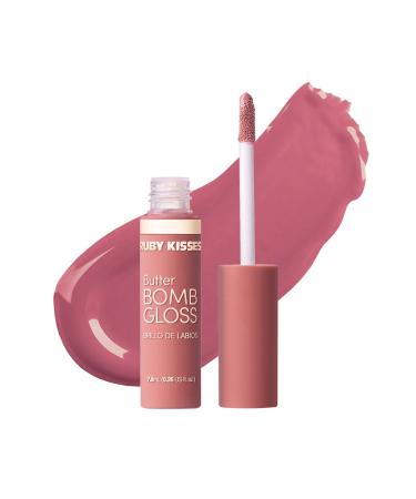 Ruby Kisses Lip Gloss Butter Bomb Gloss Non-Sticky Lip Gloss Vitamin E Natural Nude Lip Makeup - 7.8mL (0.26 US fl.oz) (Sublime) - Buy Online on GoSupps.com