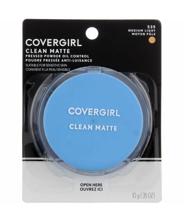 COVERGIRL Clean Matte Pressed Powder Medium Light - 0.35 Ounce (Pack of 1) - Buy Online on GoSupps.com