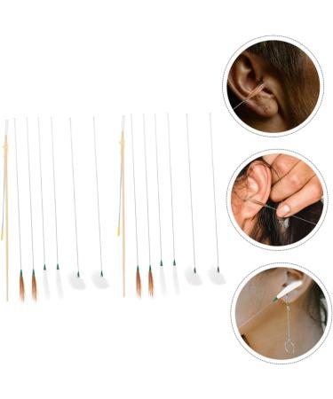 IWOWHERO 16Pcs Ear Cleaner Kit with Handles and Soft Plume Tips Portable Earwax Removal Tools for Ear Cleaning and Wax Build-up Removal Lightweight and Practical for Family Use - Buy Online on GoSupps.com