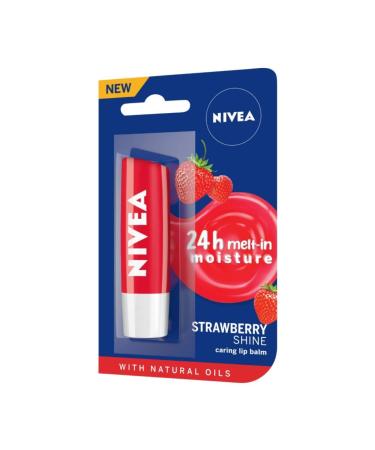 Nivea Lip Care Fruity Shine Strawberry 4.8g - Moisturizing Lip Balm for Soft, Smooth Lips - Buy Online on GoSupps.com