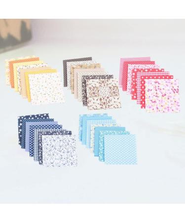 NUOBESTY 5 Bulk Fabric Floral Squares Patchwork Bjd Doll Craft Cloth Diy Sewing Cloth Sheet Quilt Cover Charm - Buy Online on GoSupps.com