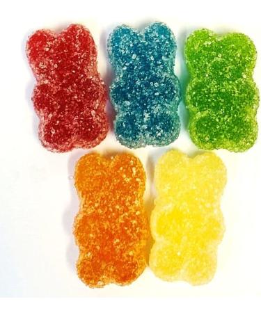 Sour Fizzy Gummy Bear Sweets - 1KG Bag - Fruit Flavour Gummy Bears - Buy Online on GoSupps.com