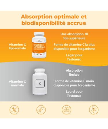 Bandini Vitamine C Liposomale 60 G lules V g tales Haut Dosage Absorption maximale et Biodisponibilit Renforce le Syst me Immunitaire R duit la Fatigue Antioxydant & sans OGM 800mg par Dose - Buy Online on GoSupps.com