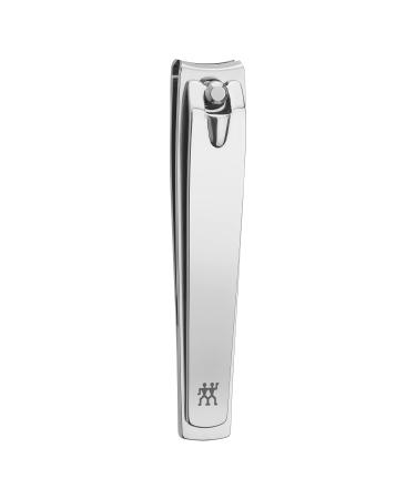 Twin nail clippers for extra large nails sharp and smooth cut made of polished stainless steel for feet and hands 85 mm - silver 85 mm - shiny single