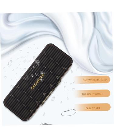 GOOHOCHY Medicine Box Pill Case Travel Medicine Storage Travel Pill Case 7 Day Pill Holder Vitamin Container Medicine Organizer Travel Pill Organizer Abs Elder Storage Box Black 23.00X9.50X3.00CM - Buy Online on GoSupps.com