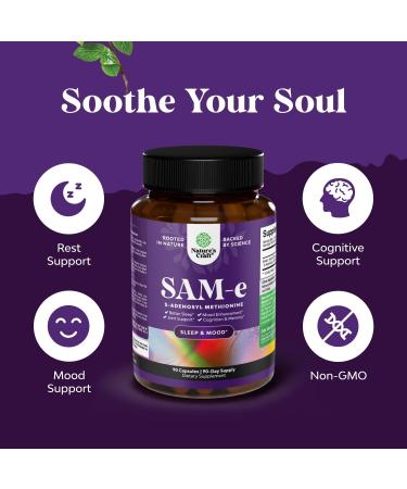 Bundle of Pure SAM E Supplement 150mg - Nootropic Same 150mg Per Serving for Memory & Brain Support and L Lysine 1000mg Free Form - L-Lysine Supplement for Eye Health Lip Care Collagen Synthesis - Buy Online on GoSupps.com