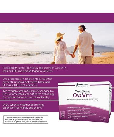 Theralogix TheraNatal OvaVite Preconception Vitamins - 13-Week Supply - Prenatal & Fertility Supplement with CoQ10 - NSF Certified - 91 Tabs 182 Softgels - Buy Online on GoSupps.com