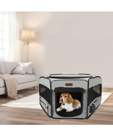 Seiyierr Portable Pet Playpen with Carrying Case - Indoor/Outdoor Puppy & Cat Playpen for Small Dogs - Removable Mesh Shade Cover Included - Buy Online on GoSupps.com