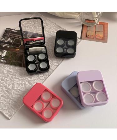 AOYEAH Portable Contact Lens Case with Mirror Travel Accessory & Organizer Set in Black for Easy Lens Care - Buy Online on GoSupps.com