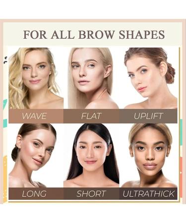 Eye Brow Stamp Kit - Waterproof Long-Lasting Eyebrow Powder & Stencil Set with 10 Designs - Perfect Makeup Definition - Buy Online on GoSupps.com