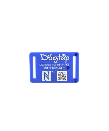 DOGTAP Light Small - The intelligent dog tag with NFC chip 50x30mm Blue
