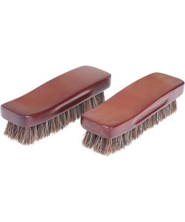 Home Shoes Brushes Natural Wood Bristle Horse Hair Shoe Boot Polish Brush Felt Boots Brush Bathroom Tool Brush(17x2cm) - Buy Online on GoSupps.com