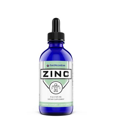 FWS Liquid Zinc Supplement for Men Women Kids Organic Non-GMO Vegan Ionic Zinc Sulfate Drops Immune System Boost Healthy Skin Support Overall Wellness 60 Day Supply 4 oz 4 Fl Oz (Pack of 1)