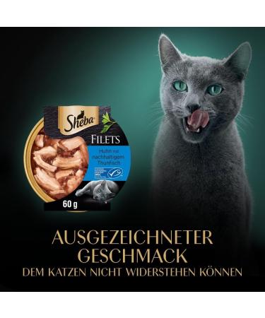 Sheba Fillets Wet Cat Food - Chicken & Sustainable Tuna (16 x 60g) - Premium Quality for Your Cat - Buy Online on GoSupps.com