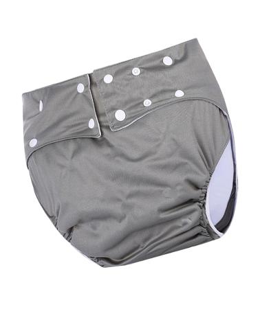 Adult Cloth Diapers Reusable Leakproof Anti-Incontinence Grey 72-92 cm