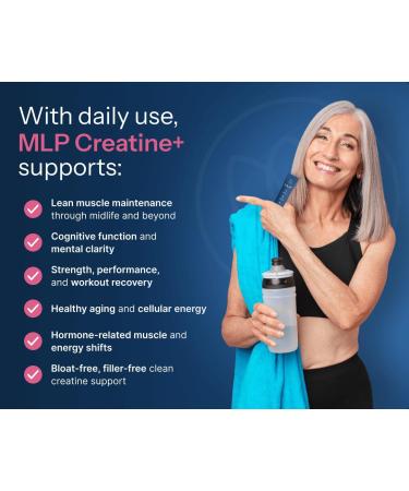 The Midlife PAUSE MLP Creatine + Creapure Creatine Powder Mixed Berry 30 Servings Stick Packs 5g per Serving Alpha GPC + B Vitamins Supports Strength Lean Muscle & Recovery for Women - Buy Online on GoSupps.com