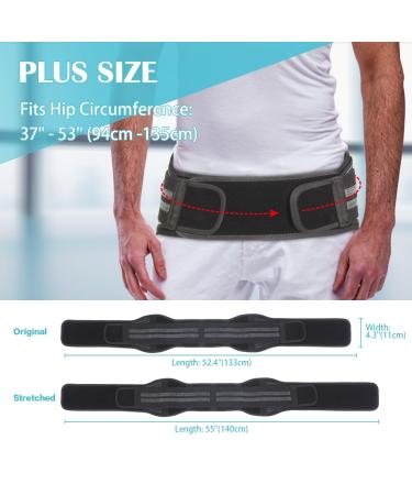 SI Joint Belt Hip Brace - Ultimate Support for Sacroiliac Pain Relief Sciatica & Lower Back | Plus Size for Men & Women - Buy Online on GoSupps.com