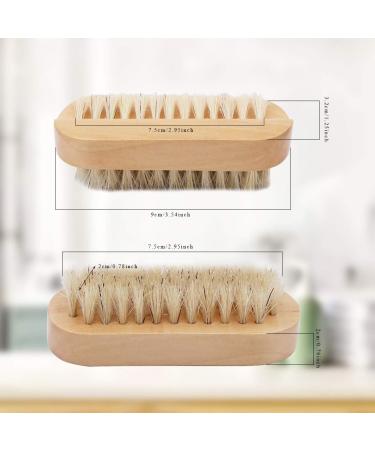5 Pcs Two-Sided Wooden Nail Brushes - Double Sided Hand Scrubbing Cleaning Brush for Men and Women - Natural Wood Manicure Supplies - Buy Online on GoSupps.com