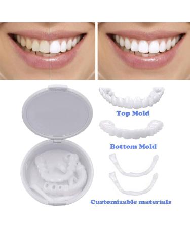 Brigtviee Snap-On Teeth - Instant Cosmetic Veneers for Natural Look | Temporary Denture & Prosthetic Teeth for Men & Women - Buy Online on GoSupps.com
