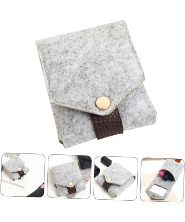 Shop Minkissy 2 Pcs Lipstick Bag & Mini Wallet | Lip Balm Holder & Organizer - Light Grey - Buy Online on GoSupps.com