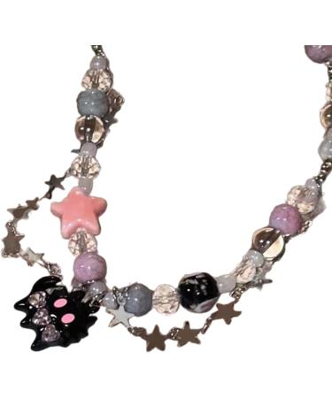 Oralgos Star Pendant Cat Trailer Necklace - Adjustable Chain Black Metal Alloy Trendy & Funny Jewelry - Buy Online on GoSupps.com