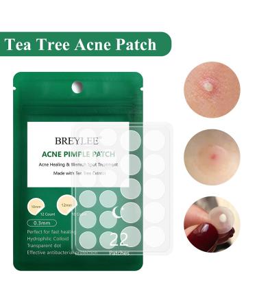 BREYLEE Acne Pimple Patch (66 Count) - Tea Tree Oil & Hydrocolloid Zit Healing Patch - 10mm+12mm - Pack of 3 - Buy Online on GoSupps.com