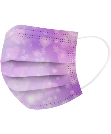ZQP 100PCS Valentine Theme Printed Disposable_Face_Masks for Adult 3-ply Face Protection Covering with Elastic Earloop and Nose Clip for Outdoor Comfortable & High Filtration &Ventilation - Buy Online on GoSupps.com