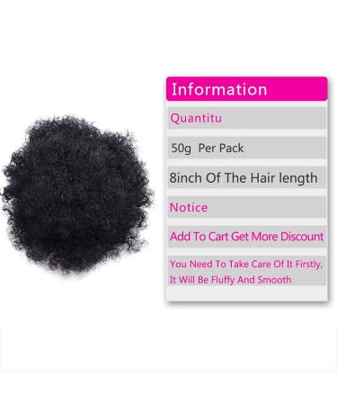 8-Inch Afro Puff Synthetic Hair Bun | Kinky Curly Drawstring Ponytail & Clip Extensions for Women - Color 4 - Buy Online on GoSupps.com