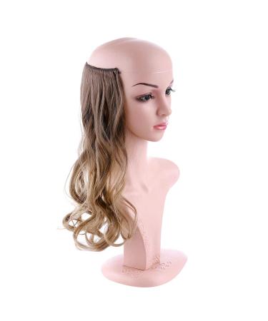 Silk-Co Hair Extensions with Rubber Band | Adjustable Synthetic Extensions in Chocolate Brown - 50cm Perfect for Dark Blonde Hair - Buy Online on GoSupps.com