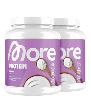 More protein cream 2 x 600 g mix of whey concentrate and casein ideal for building and maintaining muscle with lactase tested quality - made in germany 2x cream 600g (2 pack)
