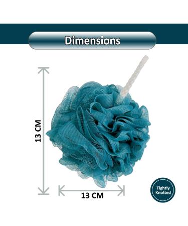 Valby Loofah Exfoliating Bath Sponge Shower Puff Body Poufs Shower Sponge Shower Scrunchie Set of 3 Body Scrubbers Bath Loofah for Adults Pink/Blue/Grey - Buy Online on GoSupps.com