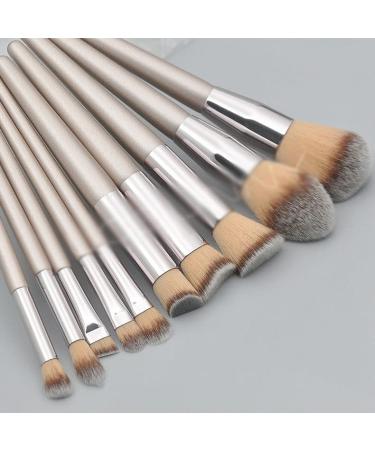 10 Cone Wooden Handle Makeup Brush Set | Premium Powder & Eye Makeup Tools for Flawless Application - International Shipping Available - Buy Online on GoSupps.com