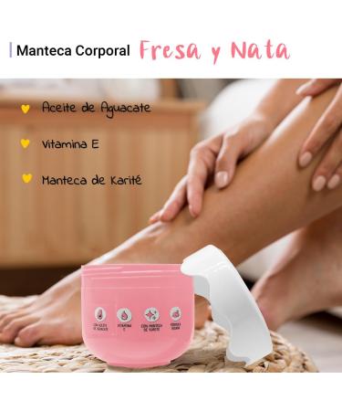 The Fruit Company Body Cream NATA Strawberry Silk Effect 200ml Hydration with Avocado Oil & Shea Butter Vegan Formula - Buy Online on GoSupps.com