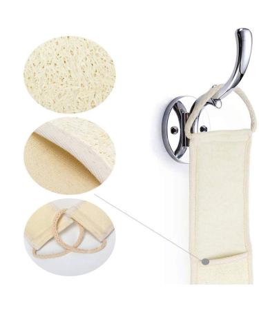 Exfoliating Loofah Back Scrubber Set with 2 Sponge Pads - Deep Cleaning for Men and Women - Buy Online on GoSupps.com