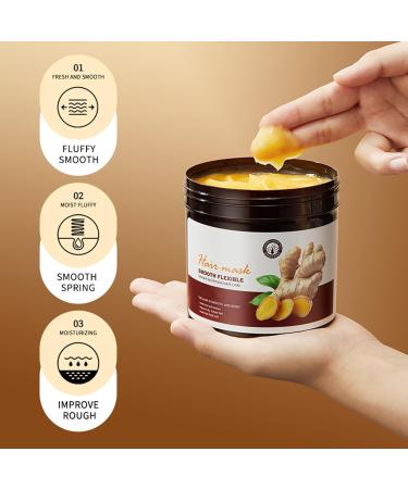 Hair mask 500 ml ginger hair mask repairs dry frizzy split ends moisturizing and smoothing hair treatment hair mask - Buy Online on GoSupps.com