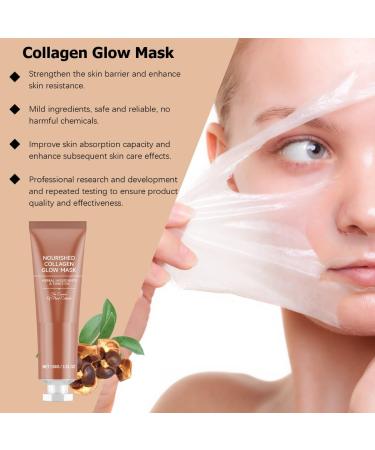 KARLOR Peel-off Face Mask Collagen Mask with brush Anti-wrinkle Mask for face Collagen Glow Mask Face Mask transparent gel texture moisturizing anti-wrinkle peel-off mask (100g) - Buy Online on GoSupps.com