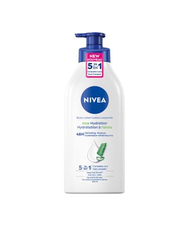 NIVEA Aloe Hydration Body Lotion | 48H Refreshing Moisture | For All Skin Types Normal to Dry Skin | Non-greasy Lightweight | with Aloe Vera | Daily Moisturizier | 625mL Pump Bottle