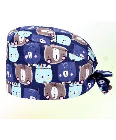 TENDYCOCO Printed Surgical Cap - Adjustable Nurse Hat for Scrubs - Buy Online on GoSupps.com
