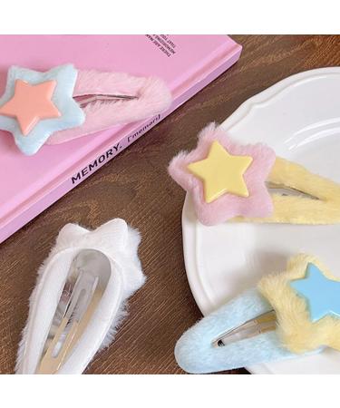 hgnxa Plush Star Shape Hairpins Hot Girls Layered Star Hair Clip Carnival Photography Hair Clip for Woman Ponytail Hair Clip Pink - Buy Online on GoSupps.com