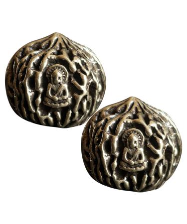Beavorty 2 pieces of hand exercise balls handle-strong physical balls walnut Chinese health balls for hand-finger power exercises squeezing ball for hands