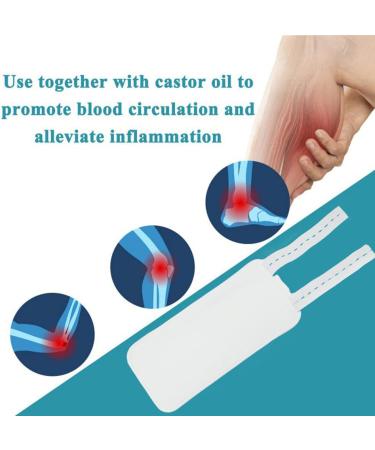 Samuliy Waterproof Castor Oil Pack Compress | Soft Natural Leg Wrap for Sleep & Calf Support - Buy Online on GoSupps.com
