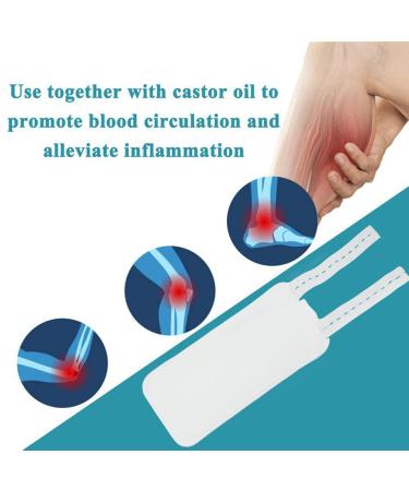 Castor Oil Waist Wrap | Reusable Compression Pads for Knees & Legs | Herbal Healing Packs for Pain Relief | International Shipping Available - Buy Online on GoSupps.com