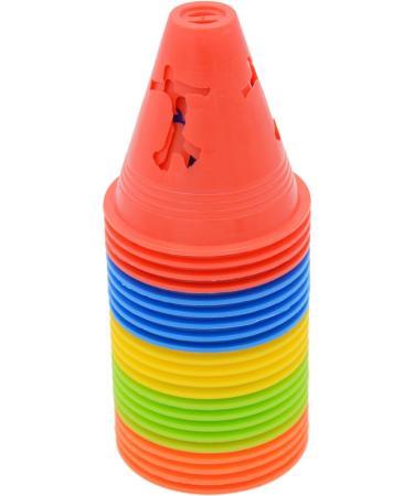 Famgee 3 Plastic Windproof Slalom Cones Set for Roller Skating & Training - 20 Pcs, 5 Colors - Buy Online on GoSupps.com