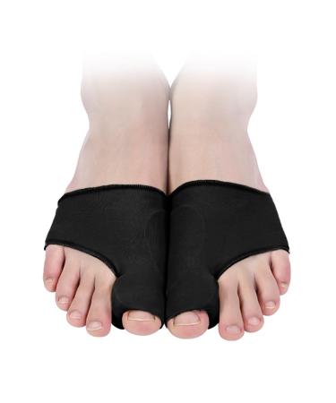 hautllaif 1 Pair Bunion Corrector for Women and Men Orthopedic Relief Splint Big Toe Straightener Protector Hallux Valgus Brace for Day/Night Support (Black)